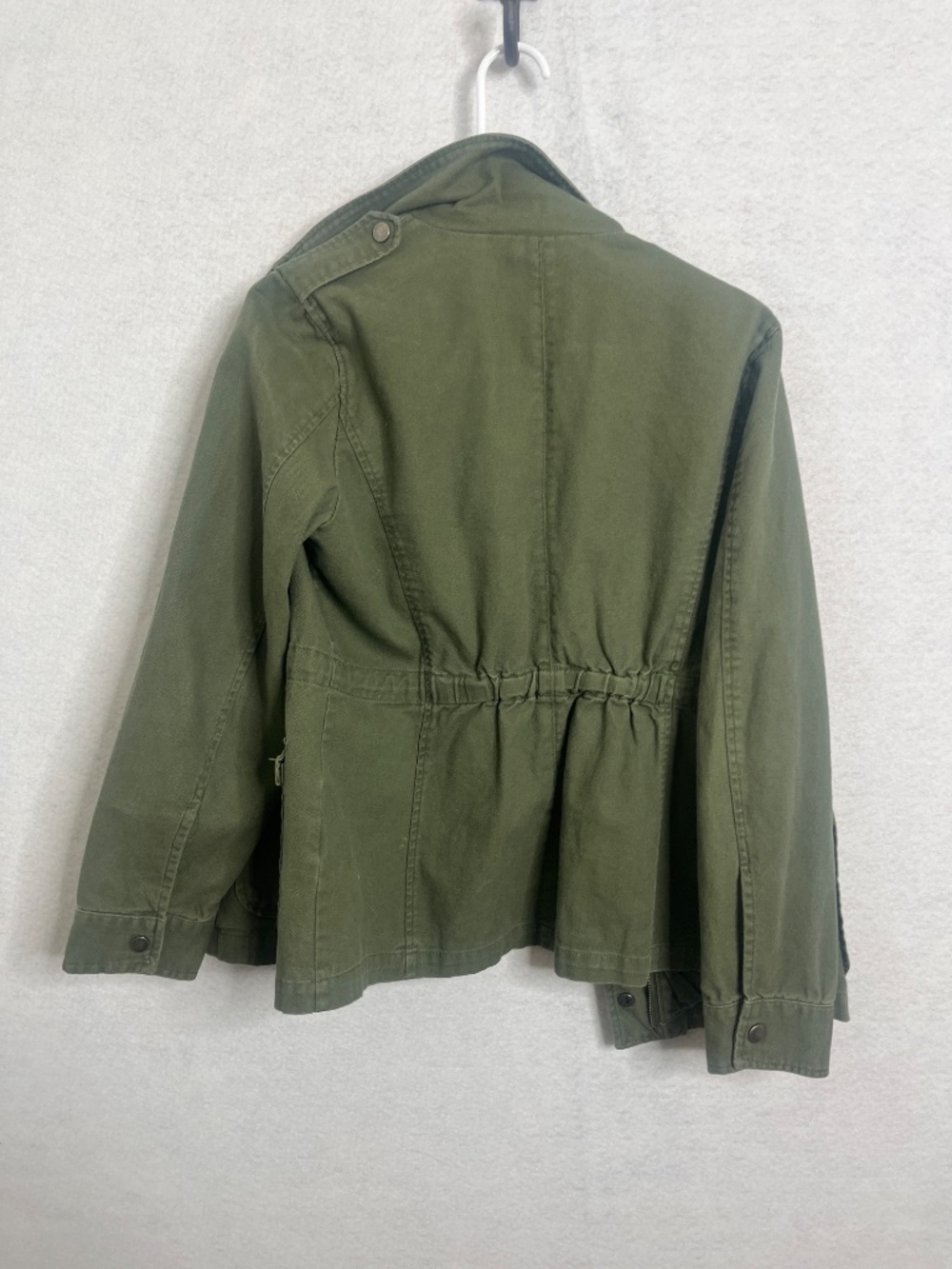 Ambiance Olive Green Utility Jacket Lightweight Military Style Size L - Picture 2 of 3